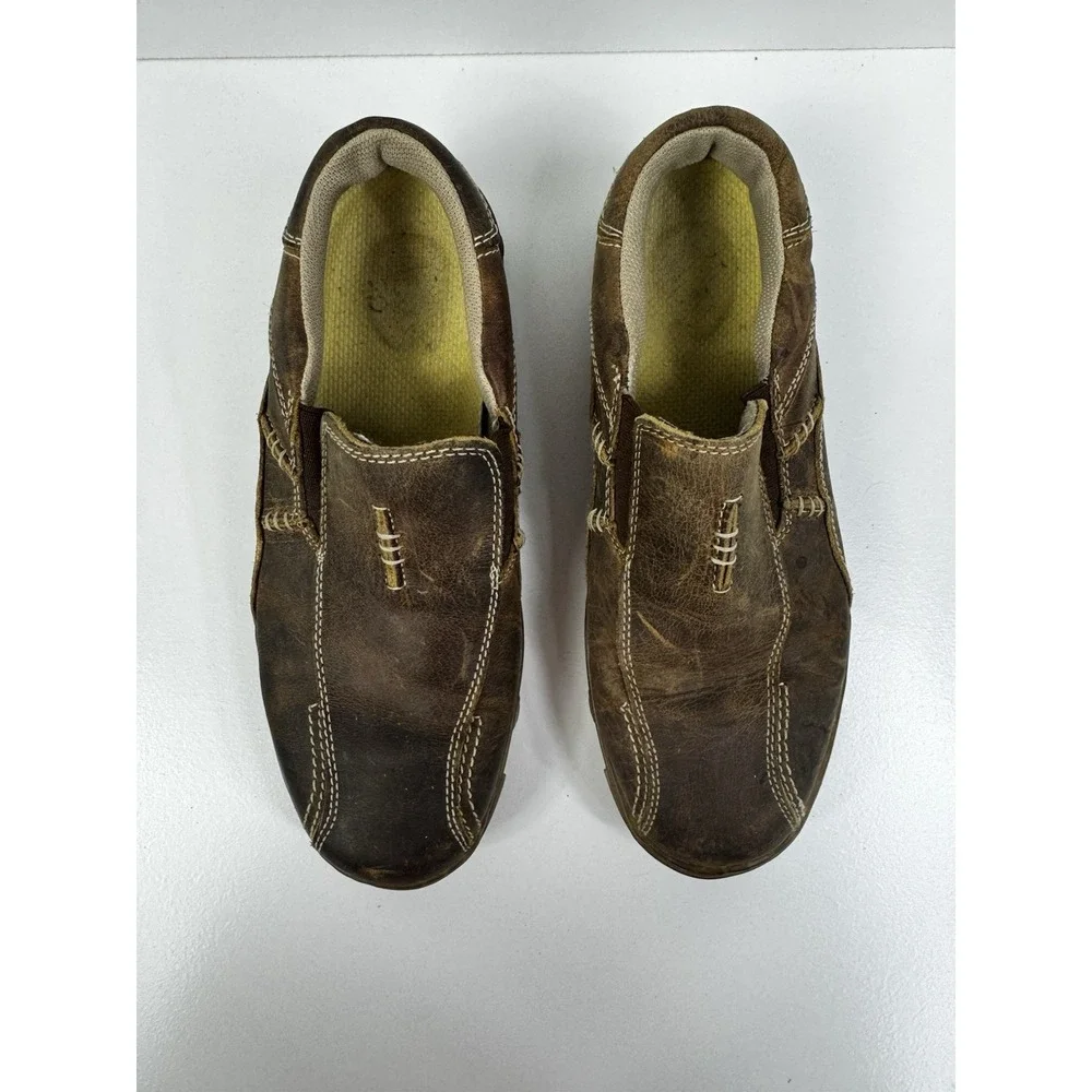 Dr Martens Lance Brown Leather Slip On Loafer Shoes Men's Size 9 Casual